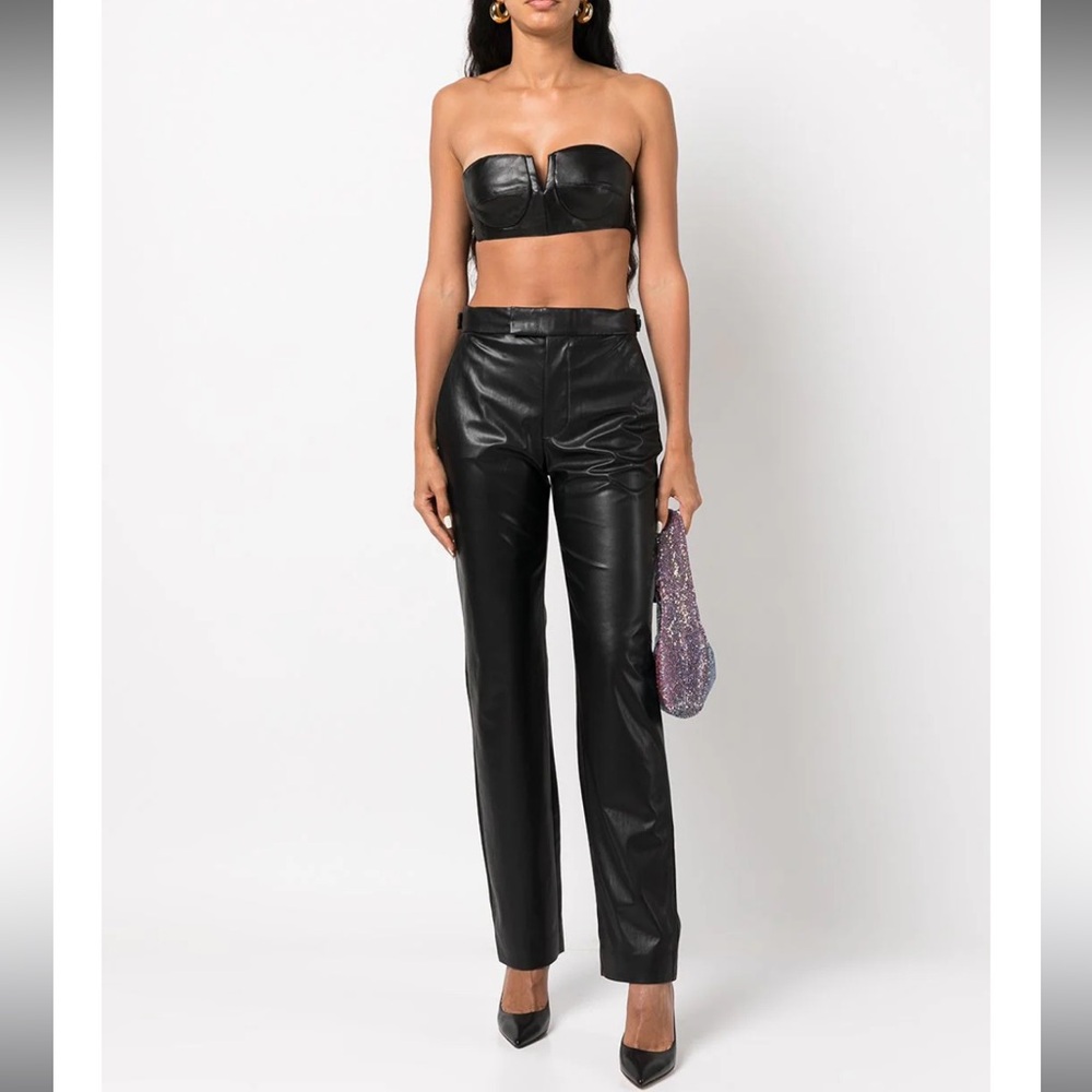R+A
Maren faux-leather trousers